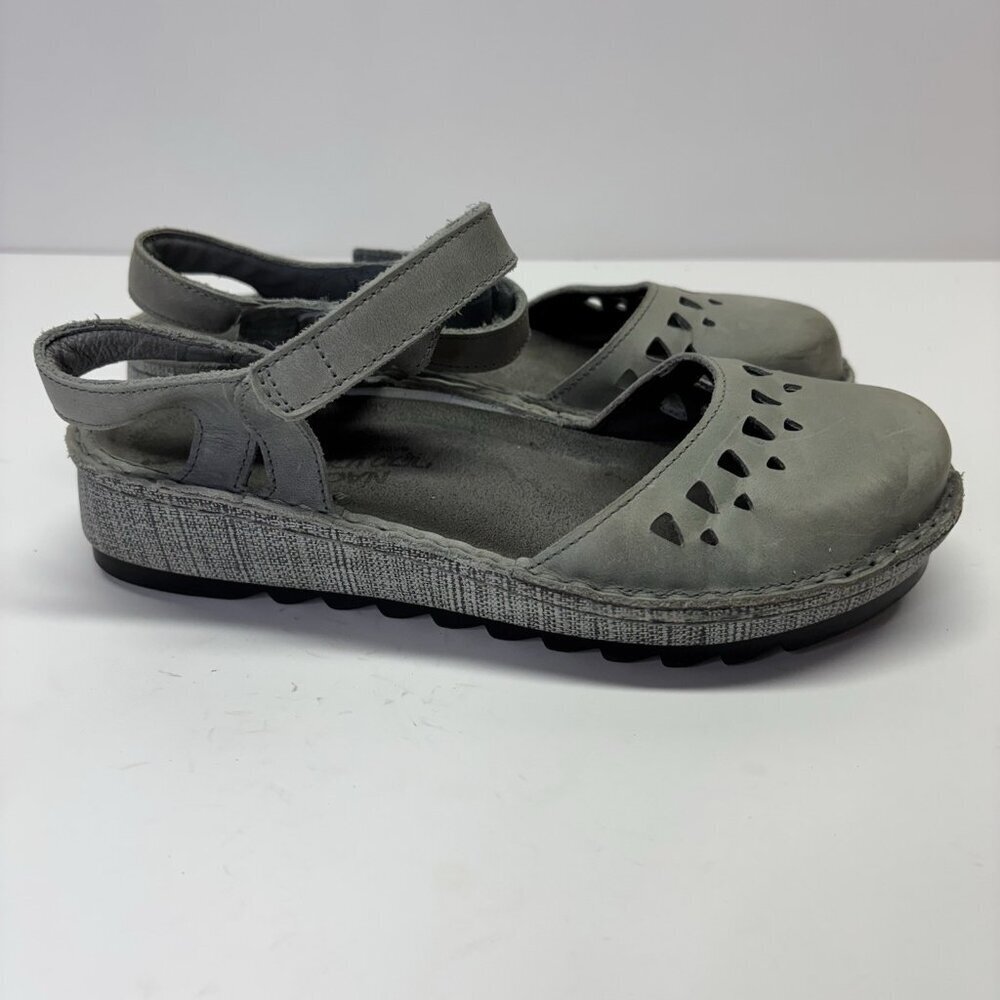 NAOT Celosia Slate Vintage Leather Sandals Women's Size 36 US 6 Blue/gray